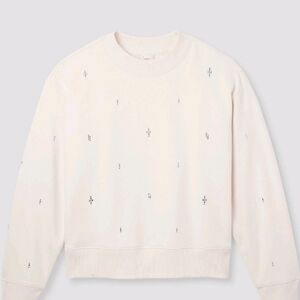 New Target A New Day Rhinestone Sweatshirt Cream Large